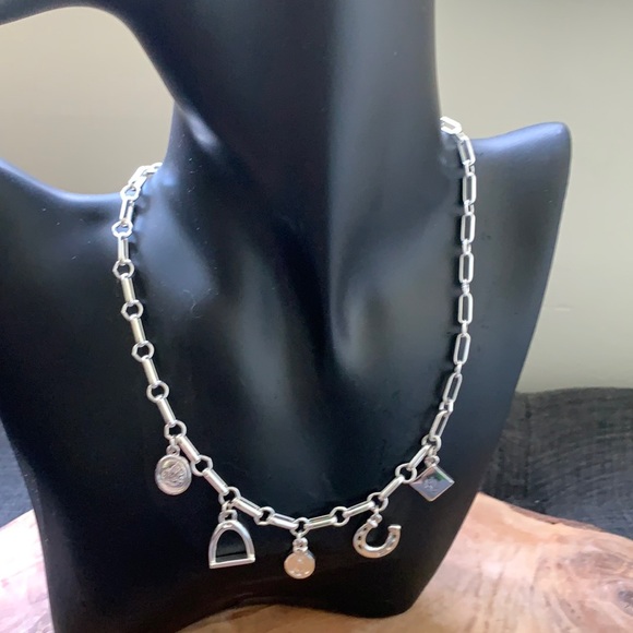 Ralph Lauren Silver Good Luck Charm Chain Necklace - Picture 1 of 4